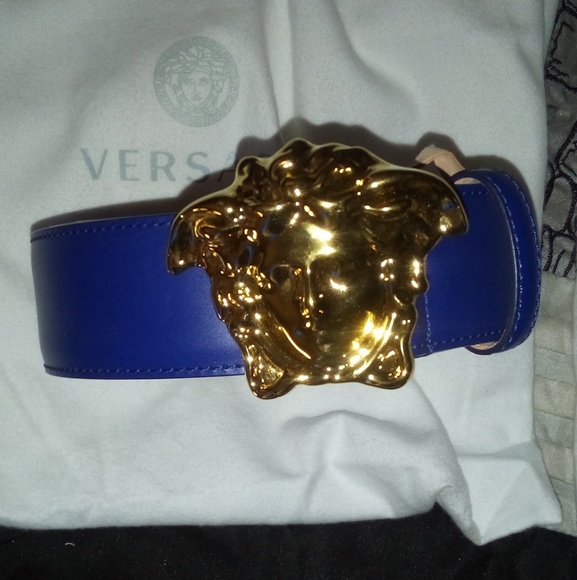 Royal blue versace belt Clearance